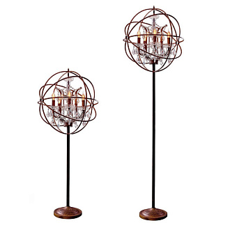 Торшер Loft it Foucaults orb crystal LOFT1897FT коричневый