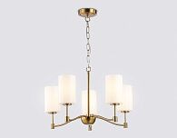 Подвесная люстра **32,5-95 см, 5*E14*40W, K, Ambrella Light High Light LH56051, латунь
