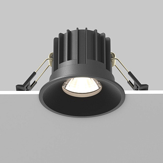 Встраиваемый светильник 8*8*6 см, LED, 12W, Maytoni Technical ROUND DL058-12W-DTW-B черный
