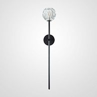 Бра RH Boule de Cristal Long Sconce Brass 13*45*45 см, 1*G9*40W, ImperiumLoft 44.305, Чёрный, Латунь