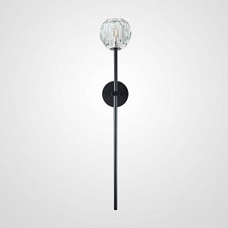 Бра RH Boule de Cristal Long Sconce Brass 13*45*45 см, 1*G9*40W, ImperiumLoft 44.305, Чёрный, Латунь
