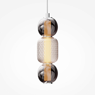Подвесной светильник 12*12*339 см, LED, 16W, 3000К, Maytoni DROP MOD273PL-L16CH3K хром