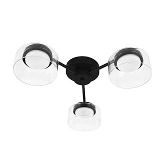 Люстра 44,8*40,6*13 см, 3*Gx53*12W, Lightstar Fico II 740137, Черный