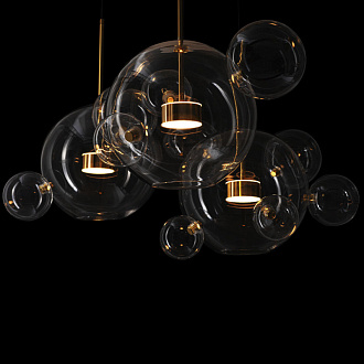  Подвесной светильник 120*46 см, 30W, 2100K LOFT IT Bolle 2027-D3 белый, золото