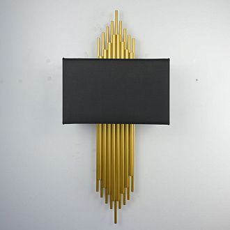 Бра Sohne CG 90-0009 FIORE Black H75 W32 32*32*75 см, 2*E14*40W, 3000K, ImperiumLoft 44.29, Золотистый