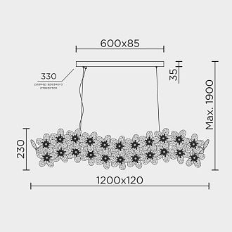 Подвесная люстра MODELUX ML.9520.1200 GD