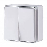 W5020001 Выключатель двухклавишный Gallant, белый Werkel, 4690389164118