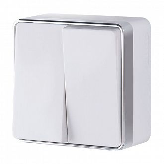 W5020001 Выключатель двухклавишный Gallant, белый Werkel, 4690389164118
