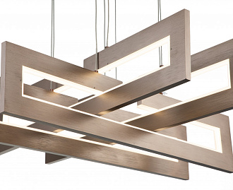 Подвесной светильник 600*600*224/1424 мм, 4*LED 80W 3000-6000K коричневый Indigo Realta V000010L, 14004/4P Brown