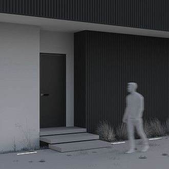 Ландшафтный светильник 50*3,6*-7 см, *LED*6W, 3000K, Maytoni Outdoor Flux O485FL-L6GF3K, Графит