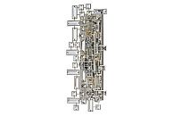 Бра *22*15,5 см, 4*E14*40W, Dio D`arte Erba Erba E 2.20x55.100 N, Никель