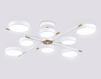 Люстра светодиодная на штанге **17- см, **W, 3000-6000K, Ambrella Light Comfort FL516338, белый, медь