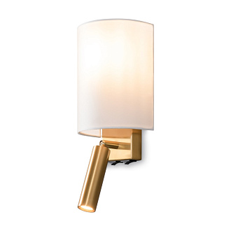 Бра 13*9*31 см, 1*E14, 3W, 3000К, Freya Bride FR5367WL-L40BS латунный