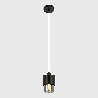 Подвесной светильник 12*12*100 см, Е 27 1x60W, Чёрный, Дымчатый MODEMODERN MD.0650.1