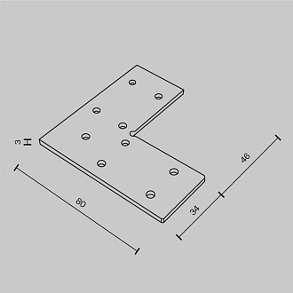 Соединитель для шинопровода 8*8*0,3 см, Maytoni Technical Accessories for tracks Gravity TRA010CL-21 серый