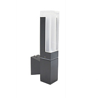 Уличный светильник Favourite Pillar 2861-1W, D100*W50*H270, уличный настенный светильник; металлическое основание черного цвета; плафон из акрила, IP54; свечение мягкое