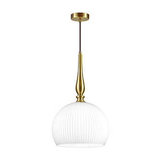 Подвес Odeon Light Runga 4765/1 диаметр 35 см, белый/бронзовый