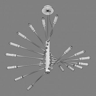 Подвесная люстра Lightstar Ragno 733187, диаметр 104 см, черный