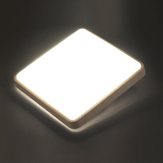 Cветильник 29*6 см, LED 18W, 4000 К, IP43, белый/бежевый под дерево, пластик Sonex Merto, 7608/AL