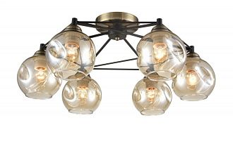 Потолочная люстра  61*25 см, 6*E27 черный Vele Luce Furia VL1882L06