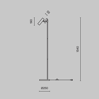 Торшер Maytoni Bansky MOD129FL-01B, черный