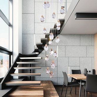 Подвесная люстра 60*60*263 см, LED 75W, 4000K, Золото MODELUX ML.88971.25 GD