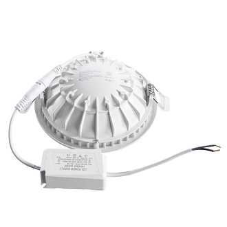 Светильник 15 см, 12W, 3000K, белый, теплый свет, Arte Lamp Riflessione A7012PL-1WH, встраиваемый светодиодный