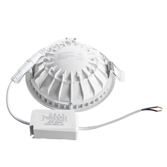 Светильник 15 см, 12W, 3000K, белый, теплый свет, Arte Lamp Riflessione A7012PL-1WH, встраиваемый LED, вр 13,5 см