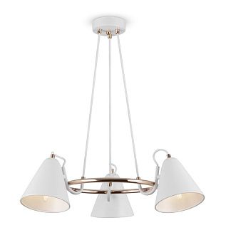 Подвесной светильник *58*19,5-60 см, 3*E14*40W, Freya Falke Market FR8001PL-03WG, Белый с Золотом