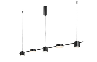 Светильник подвесной 3+2*6+8W, 3000K, 120*7 см, Crystal Lux TRISTAN SP5 L1200 BLACK Черный