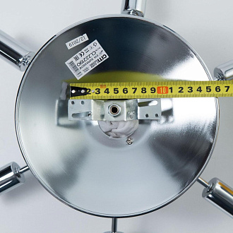 Потолочная люстра Citilux Рандом CL222161, диаметр 70 см, стекло белое/прозрачное