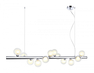 Люстра подвесная 127*28*32/150 см, 12*G9 LED  Хром Stilfort Shardin 2165/09/12P