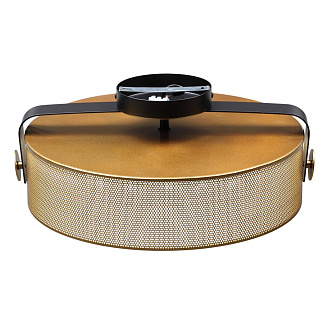 Потолочный светильник 38*15 см, 1*LED Lumion DRUMY 6597/40L черный, античная латунь