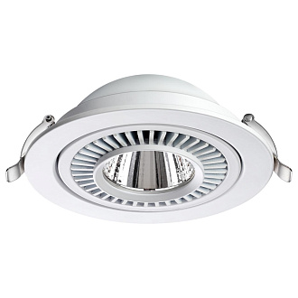 LED светильник 14 см, 18W, 4000K, Novotech Gesso 358817, белый, вр 12 см