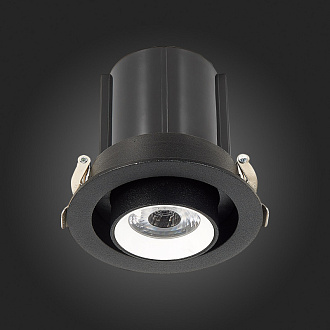 Встраиваемый светильник 9 см, 12W 4000K ST LUCE Встраиваемые светильники ST702.448.12 Черный, вр 7,5 см
