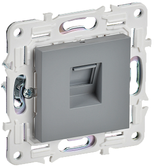 SKANDY Розетка комп. RJ45 кат.6 SK-K02Gr сер. IEK, SK-K10-2-K03