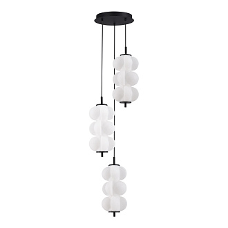 Каскадная люстра 33*200 см, LED, 8W,  3000К, ST-Luce TALISMAN SL6121.403.03 черный