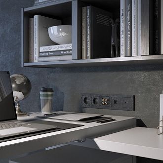 W1285008 Акустическая розетка, hammer черный Werkel, 4690389163128