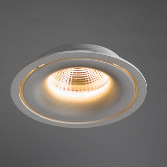 Встраиваемый светильник 15 см, 15W, 3000К, белый, теплый свет, Arte Lamp A3315PL-1WH, светодиодный
