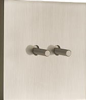 Donel N96 Переключатель на 2 тумблера, Цилиндр, 10AX 250V, Никель, серия DT, DT108CNB