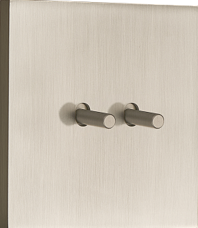 Donel N96 Переключатель на 2 тумблера, Цилиндр, 10AX 250V, Никель, серия DT, DT108CNB