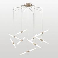 Люстра подвесная *75*80-150 см, 18*led*2,66666666666667W, 4000K, Lussole Hopkins LSP-7398, никель матовый