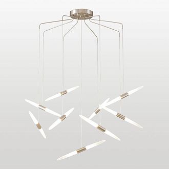 Люстра подвесная *75*80-150 см, 18*led*2,66666666666667W, 4000K, Lussole Hopkins LSP-7398, никель матовый