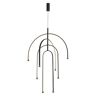 Подвесной светильник 80*125-295 см, LED*95W, 3000К, 5820 Lm, 15-20 м2 Odeon Light Memfi, черный 6633/95L