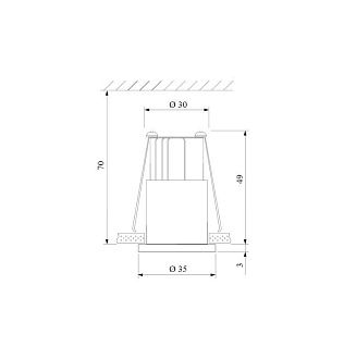 Встраиваемый точечный светодиодный светильник 15269/LED 3W 4200K белый/сатин никель Elektrostandard