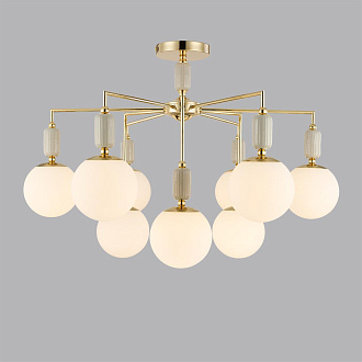 Люстра потолочная 86*59 см, 9*E14 Lumion Vivien 6580/9C французское золото, серый