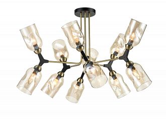 Потолочная люстра  90*102 см, 12*E14 черный, золото Vele Luce Sereno VL2194L12