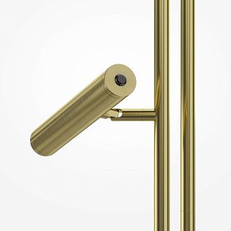 Торшер 145 см, 6W, 3000K, Maytoni Trust MOD460FL-L6BS3K, латунь