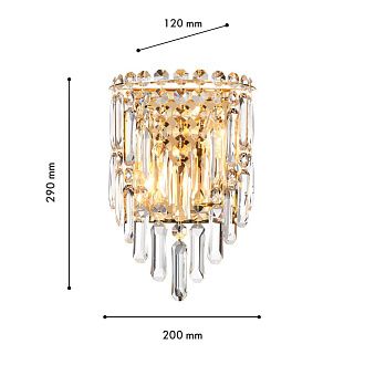 Бра *20*29- см, 2*E14*40W, Favourite Diadem 4724-2W, золотой
