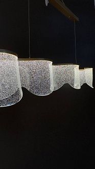 Люстра подвесная 19*120*60-110 см, 30W, 3500K, 6 м2 Aployt Olga APL.081.03.30 золото